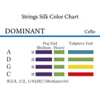 チェロ弦 DOMINANT 4/4, 3/4, 1/2, 1/4