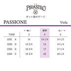 ビオラ弦 PASSIONE