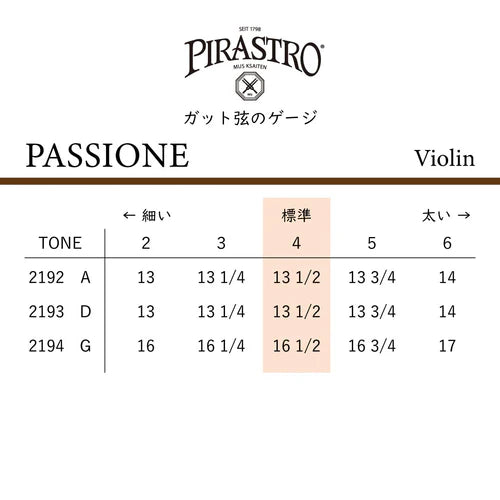 バイオリン弦 PASSIONE